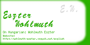 eszter wohlmuth business card